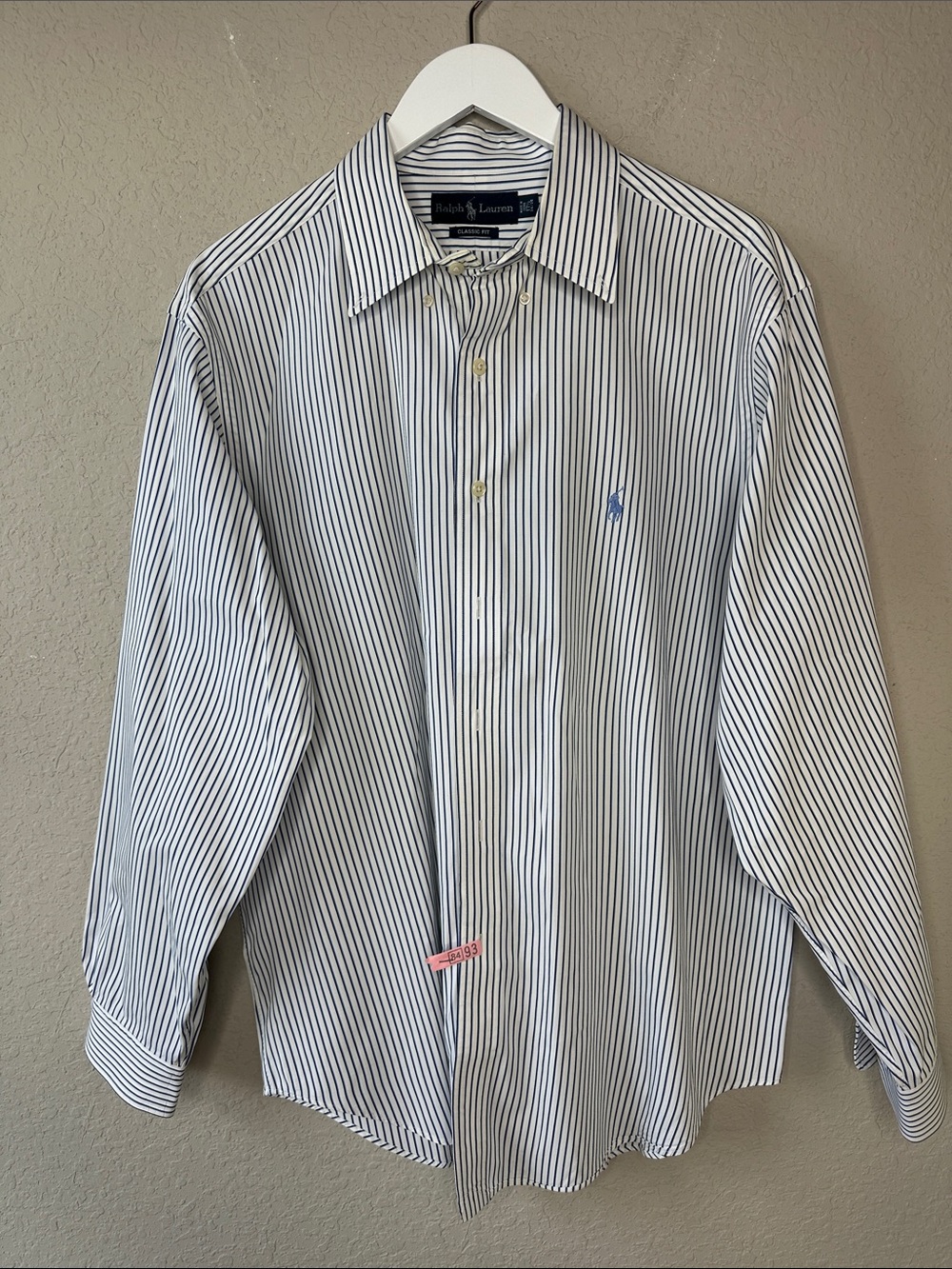 Ralph Lauren Men's Classic Fit Button Down Shirt Size 17.5, 34/35 Long Sleeve